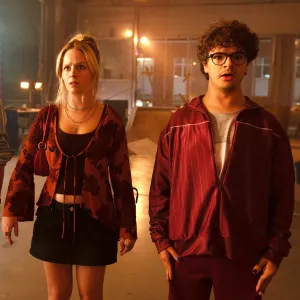 Sean Giambrone, Lulu Wilson and Gaten Matarazzo in Pizza Movie