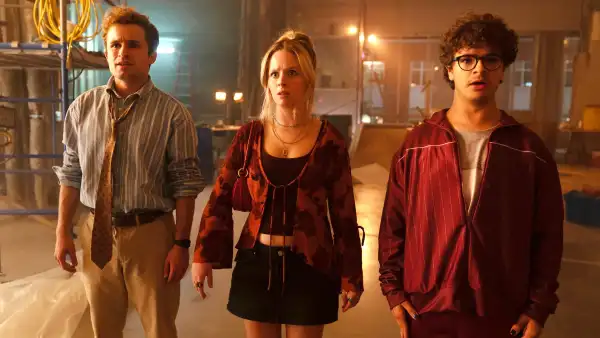 Sean Giambrone, Lulu Wilson and Gaten Matarazzo in Pizza Movie