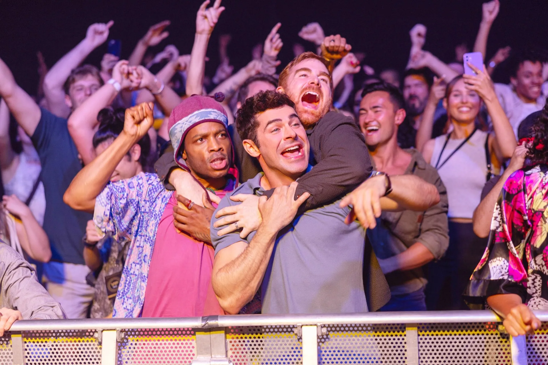 Jermaine Fowler, Zac Efron and Andrew Santino in Ricky Stanicky