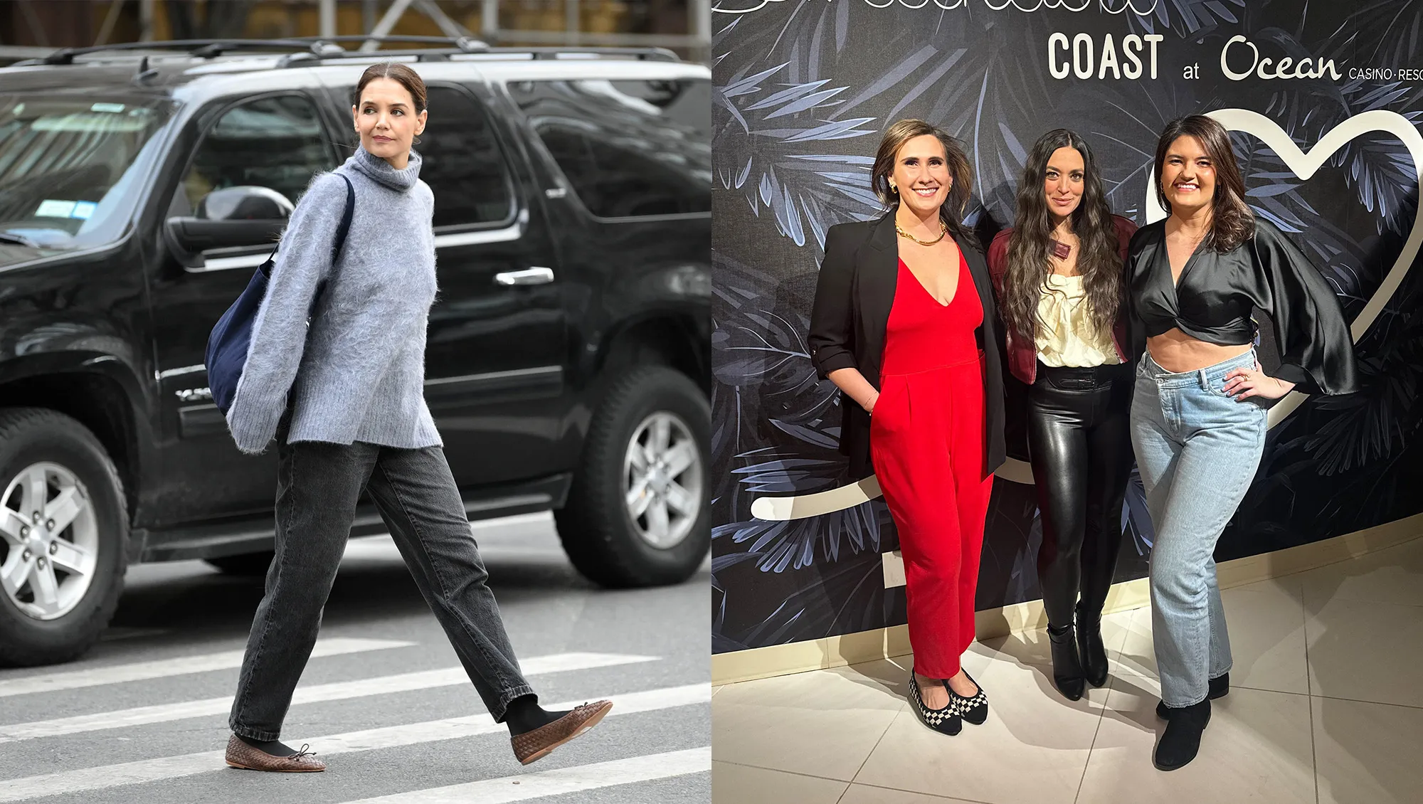 katie holmes ballet flats