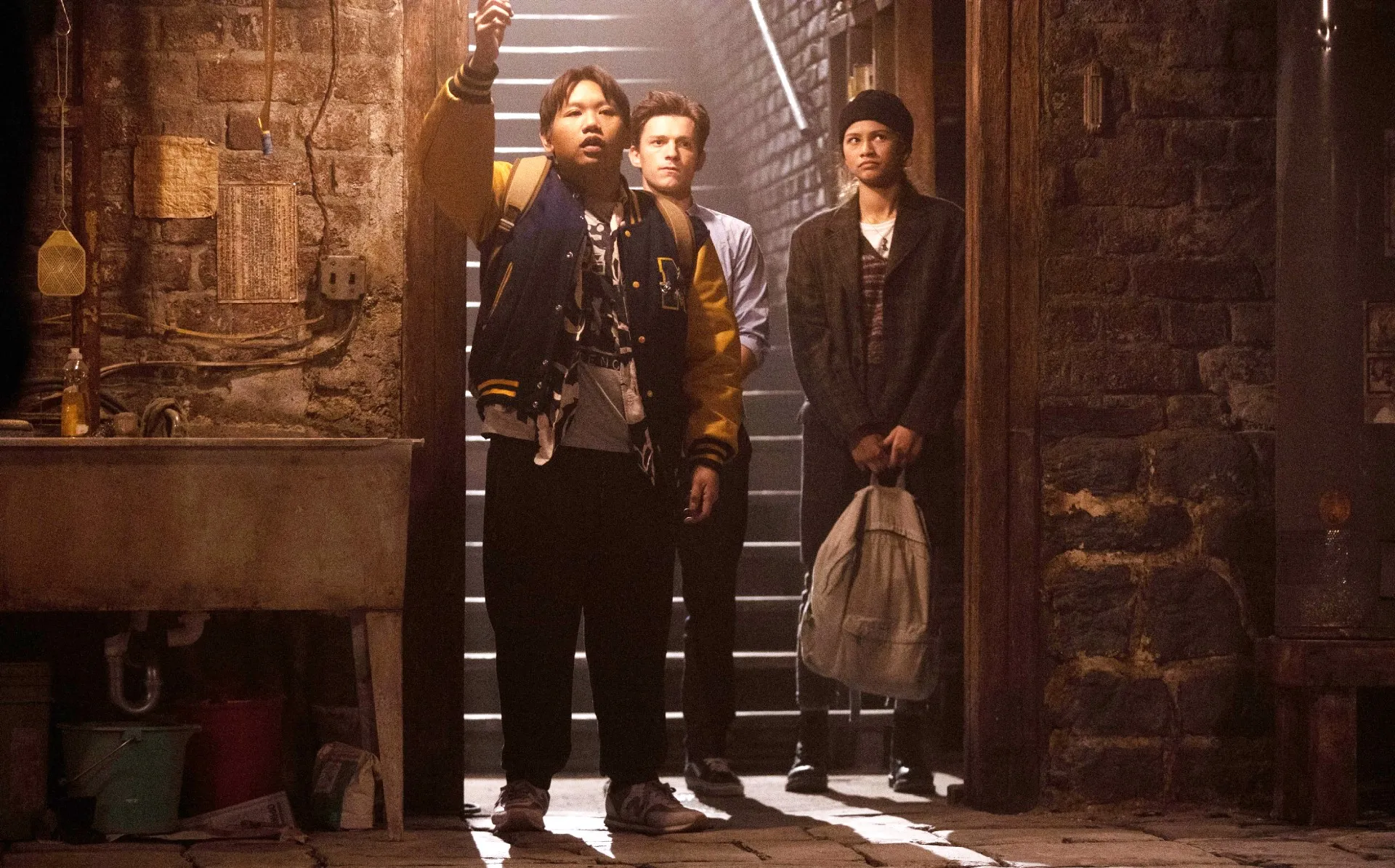 Jacob Batalon, Tom Holland and Zendaya in Spider-Man: No Way Replica Luxury Handbag