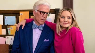 Ted Danson and Kristen Bell in The Good Place