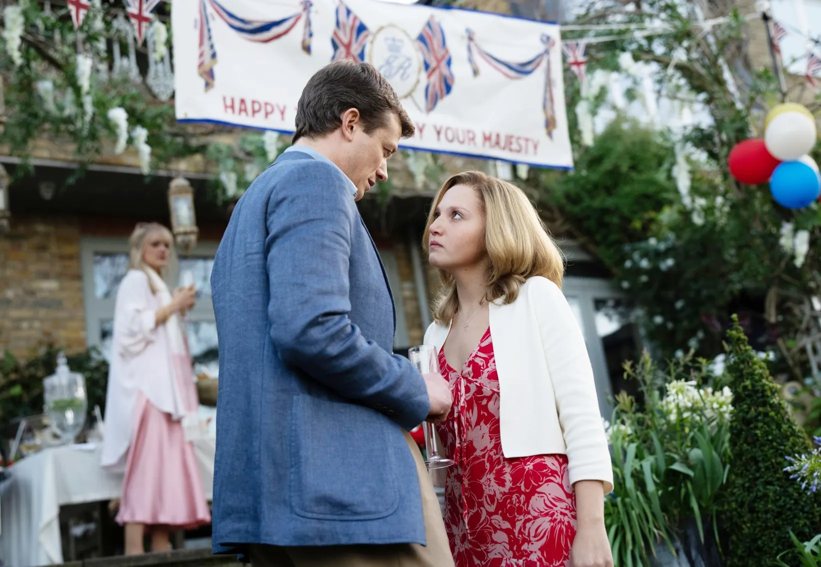 Ed Speleers and Mia McKenna-Bruce in The Lady