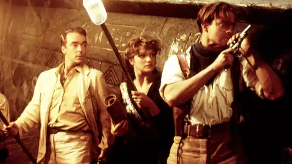 Brendan Fraser, Rachel Weisz and John Hannah in The Mummy