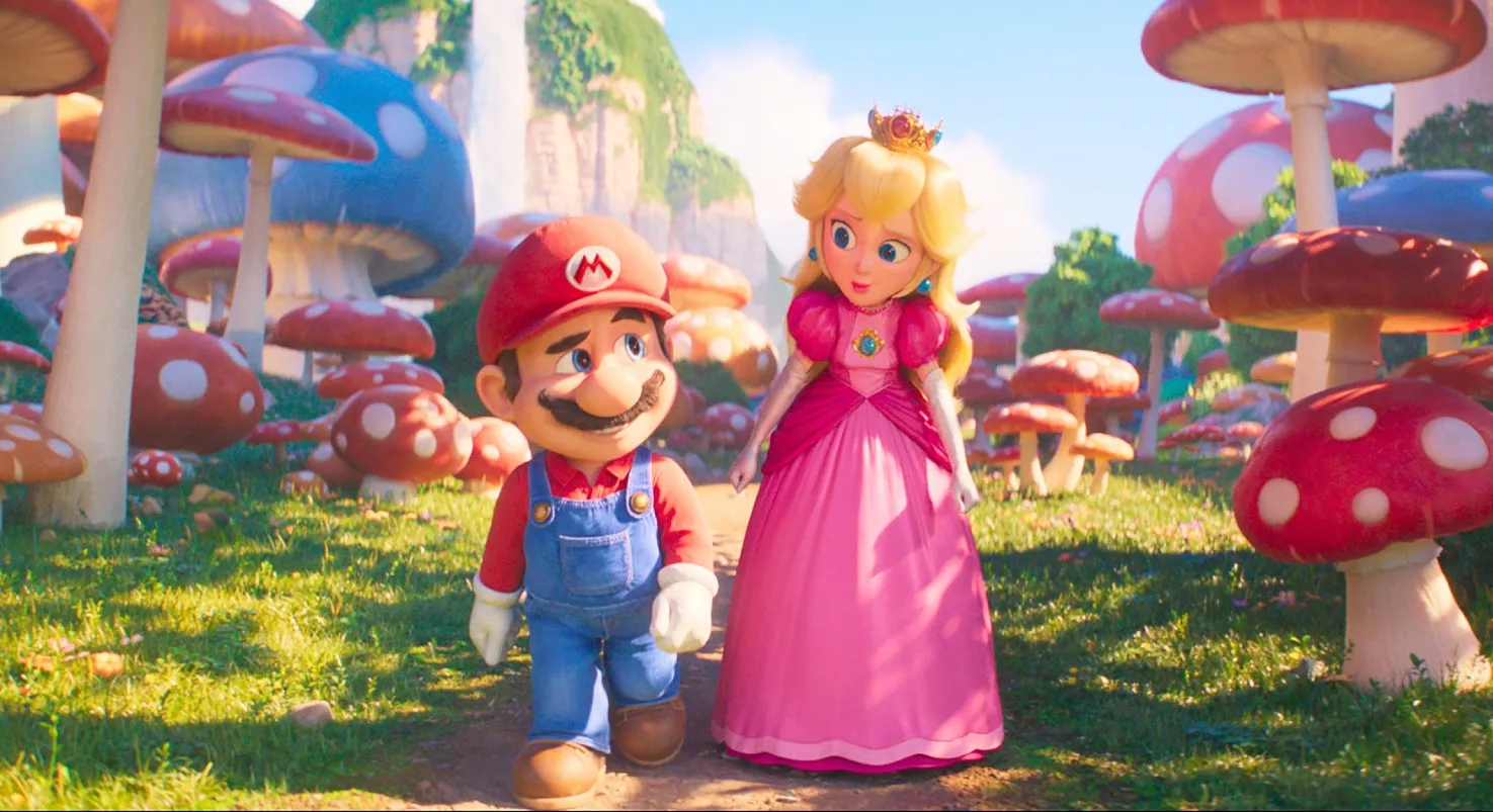 Mario (voice: Chris Pratt), Princess Peach (voice: Anya Taylor-Joy) in The Super Mario Bros. Movie