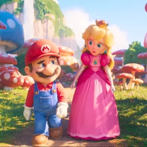 Mario (voice: Chris Pratt), Princess Peach (voice: Anya Taylor-Joy) in The Super Mario Bros. Movie