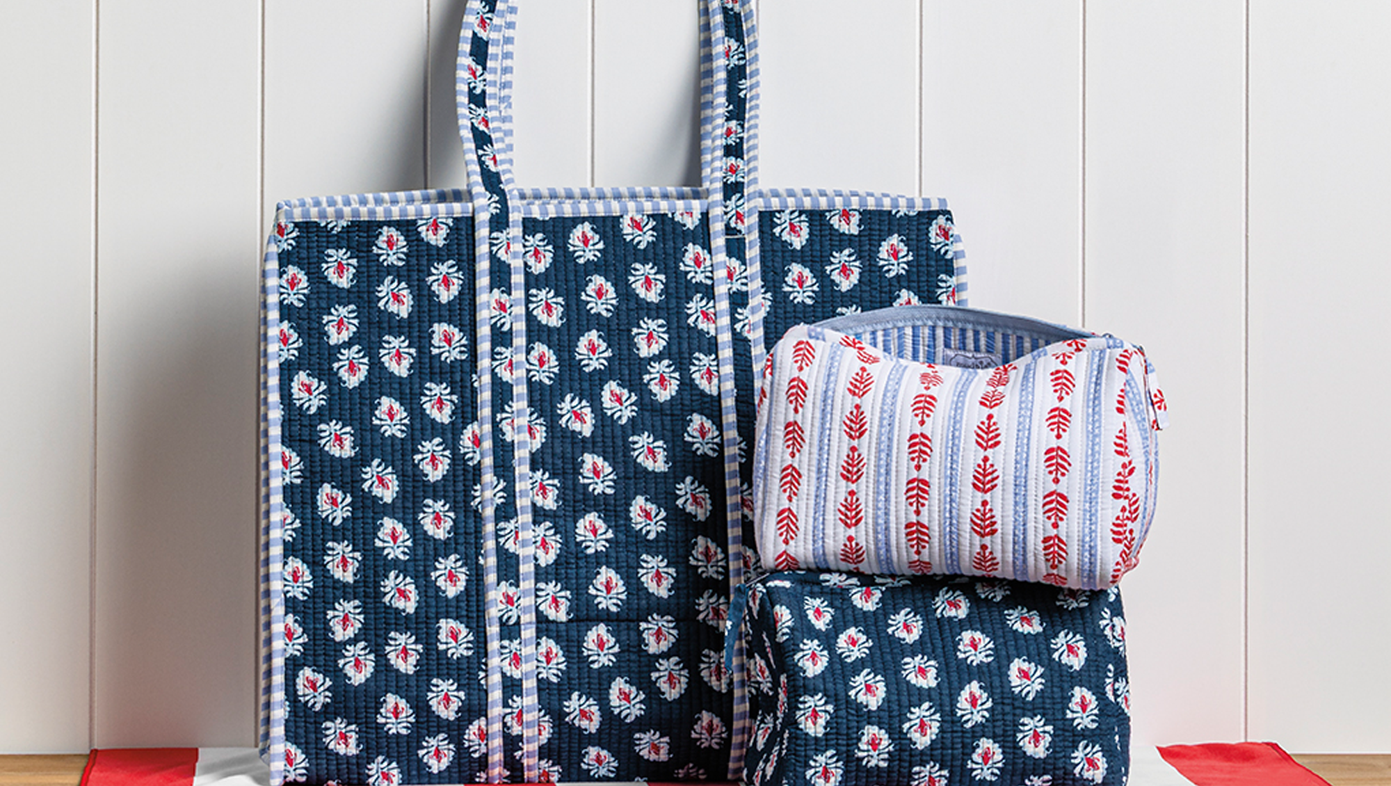 Mud Pie Americana Block Print Tote