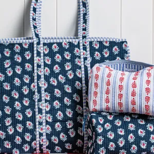 Mud Pie Americana Block Print Tote
