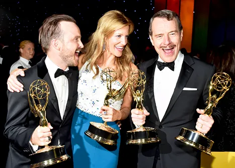 Aaron Paul, Anna Gunn and Bryan Cranston