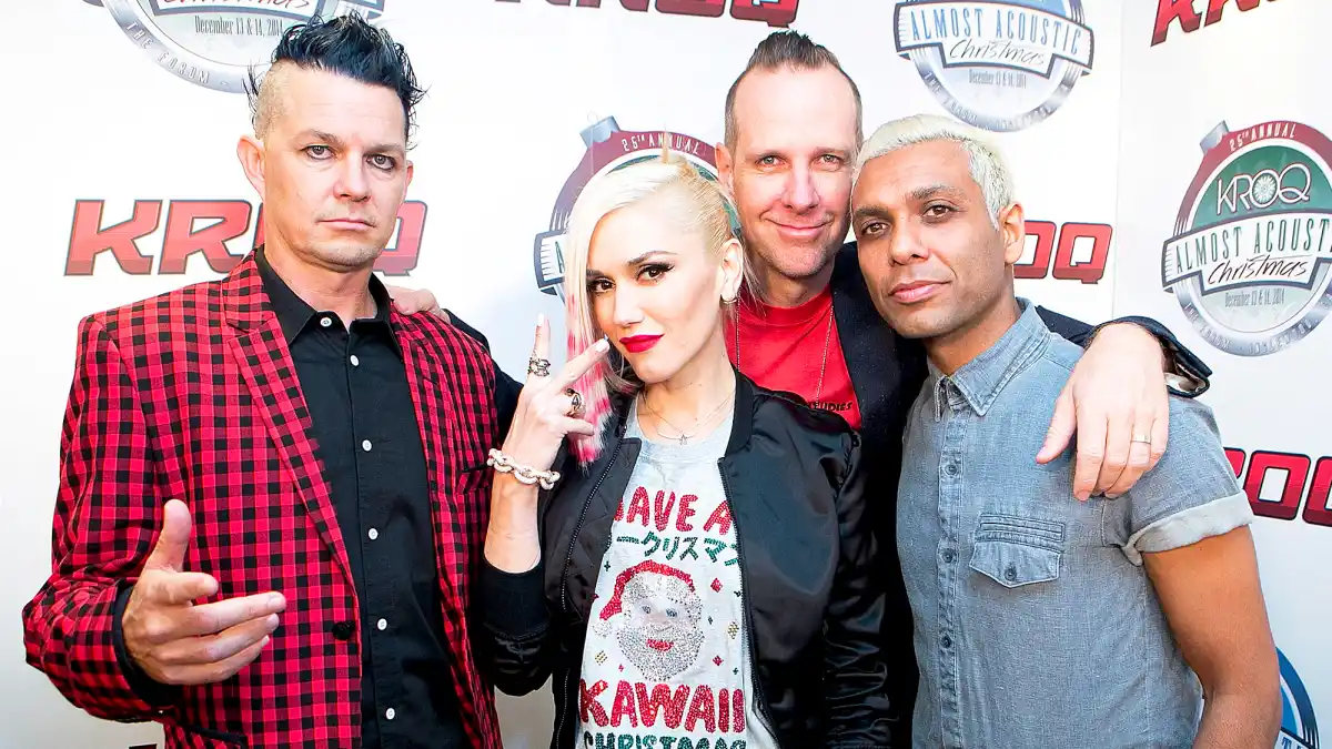 Adrian Young, Gwen Stefani, Tom Dumont and Tony Ashwin Kanal of No Doubt