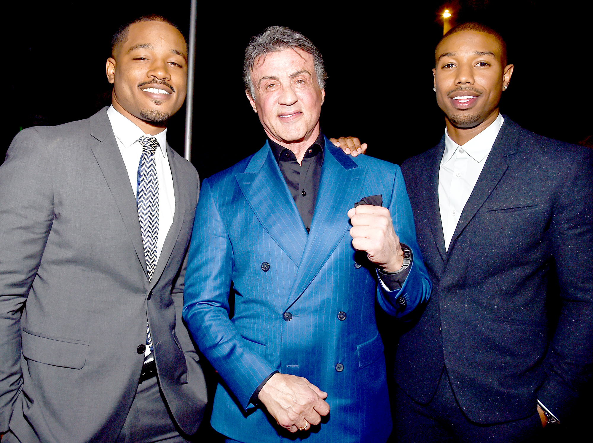 Ryan Coogler, Sylvester Stallone and Michael B. Jordan