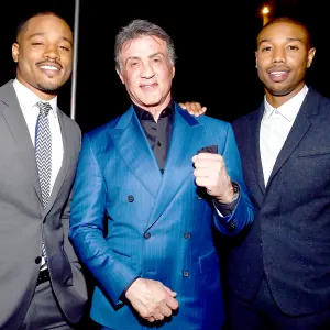 Ryan Coogler, Sylvester Stallone and Michael B. Jordan