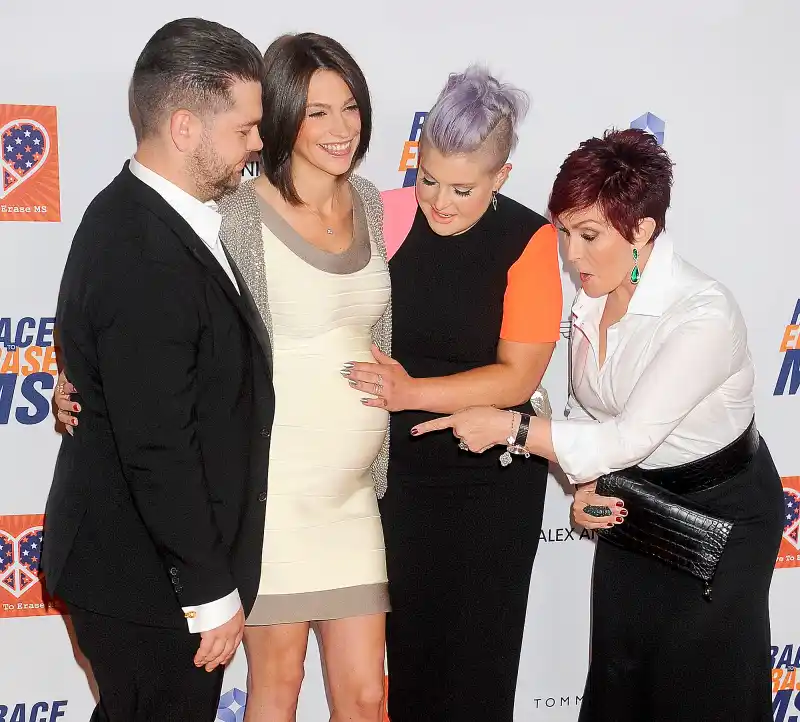 Jack Osbourne, Lisa Stelly, Kelly Osbourne and Sharon Osbourne
