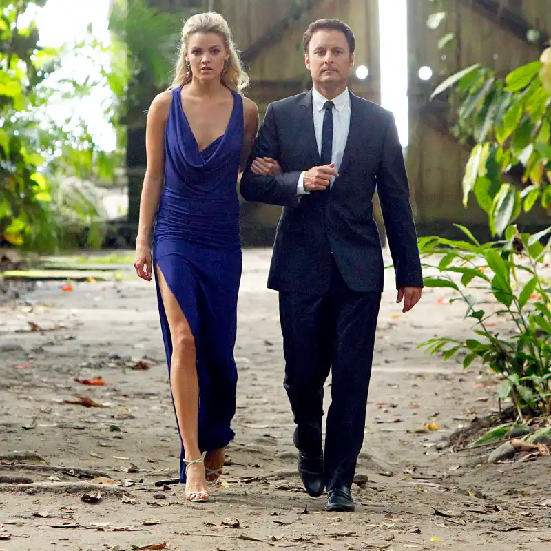 Nikki Ferrell and Chris Harrison