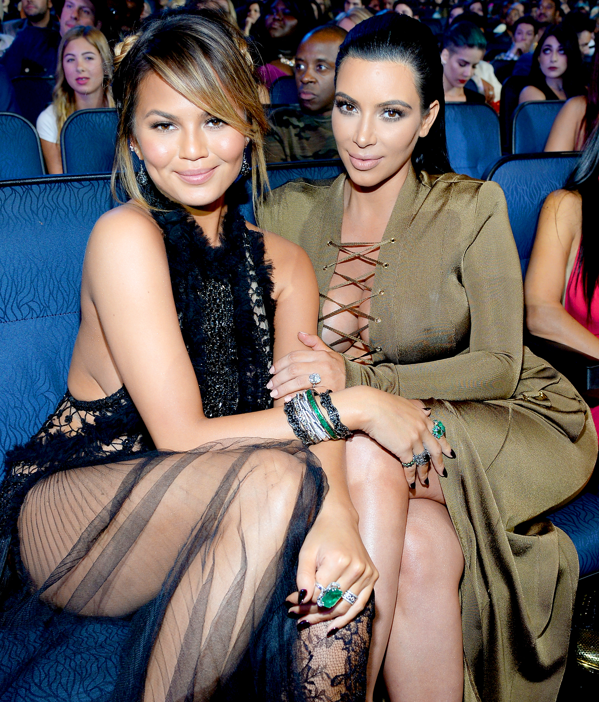 Chrissy Teigen and Kim Kardashian