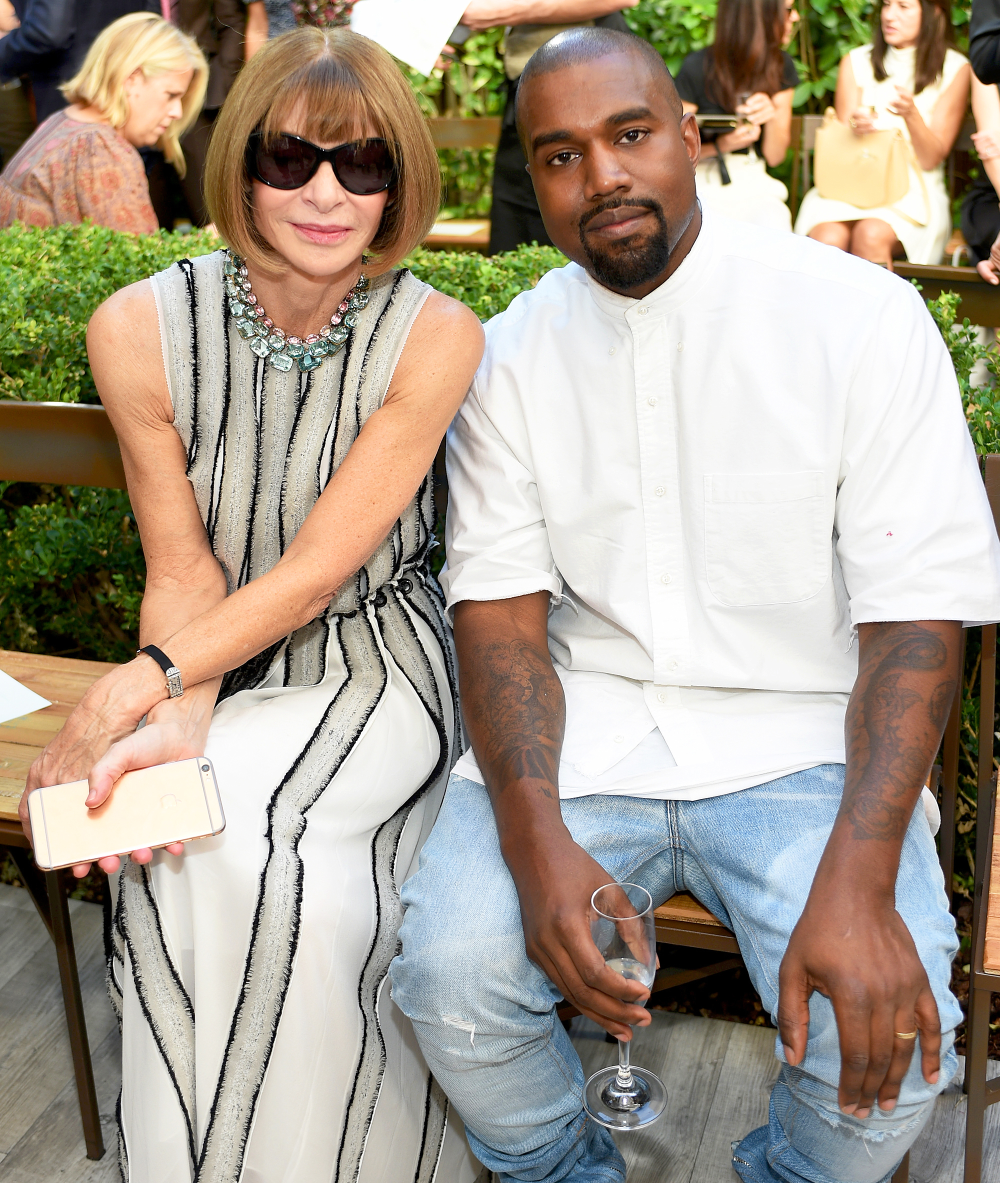 Anna Wintour and Kanye West