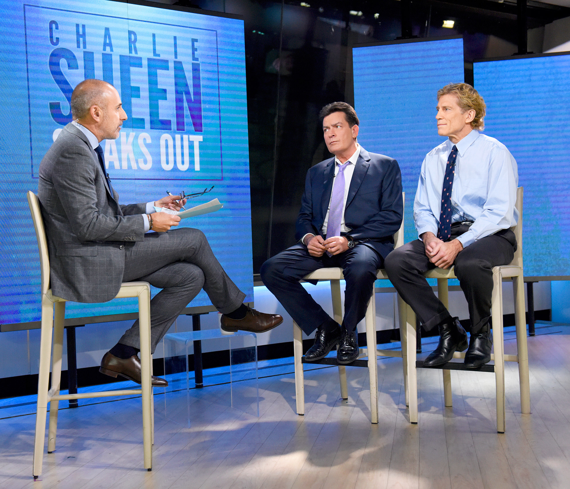 Matt Lauer, Charlie Sheen and Dr. Robert Huizenga