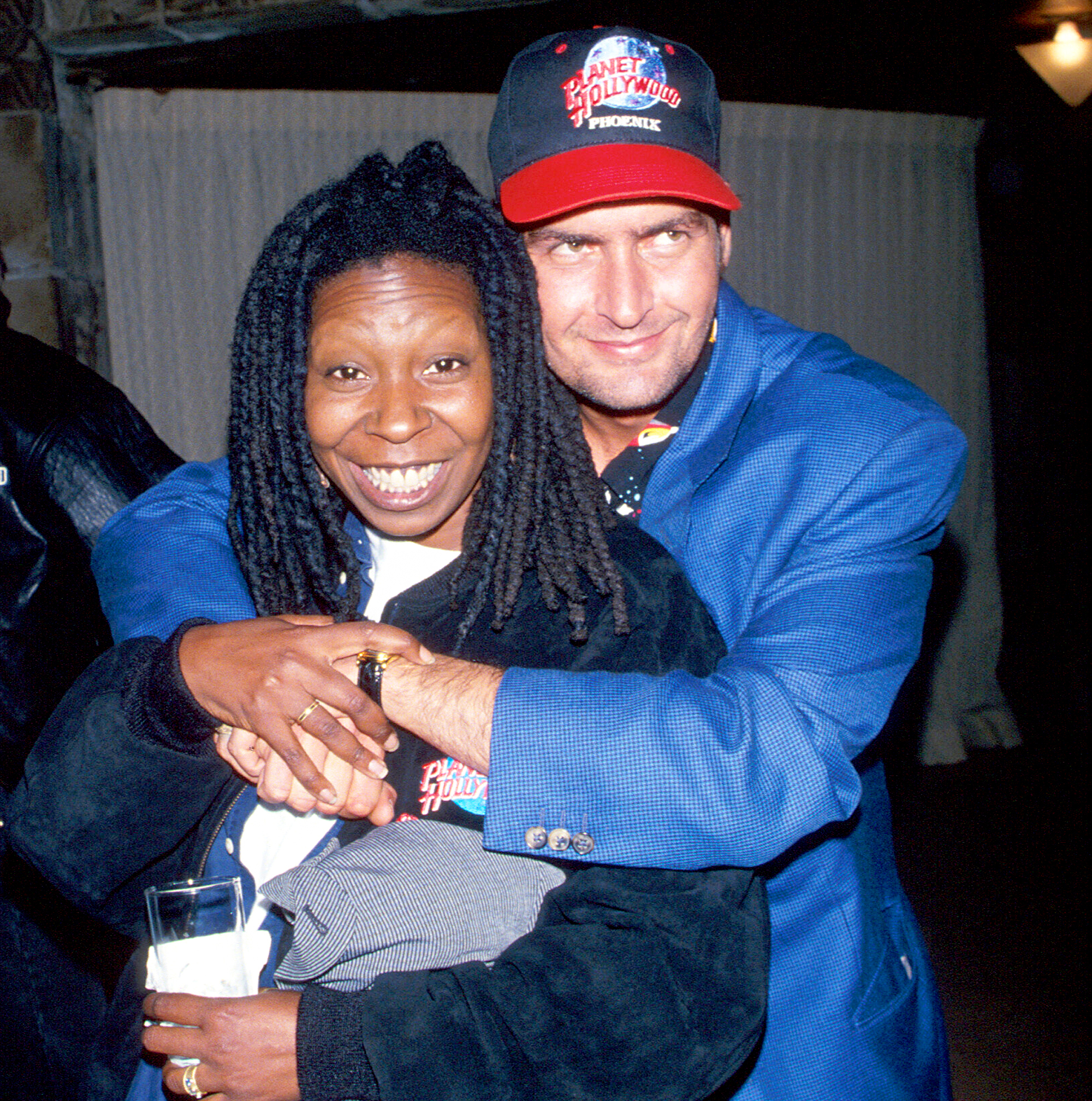 Whoopi Goldberg and Charlie Sheen
