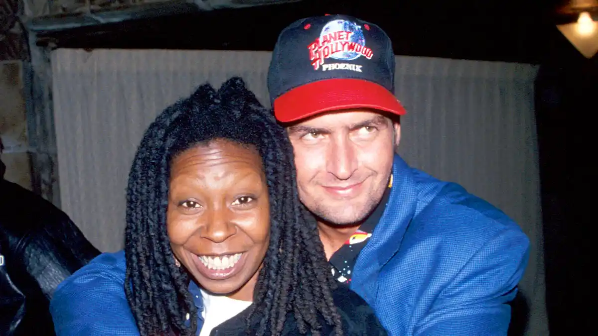Whoopi Goldberg and Charlie Sheen