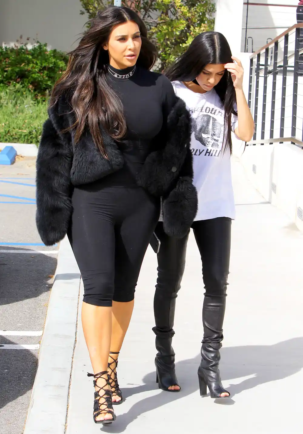Kim Kardashian and Kourtney Kardashian
