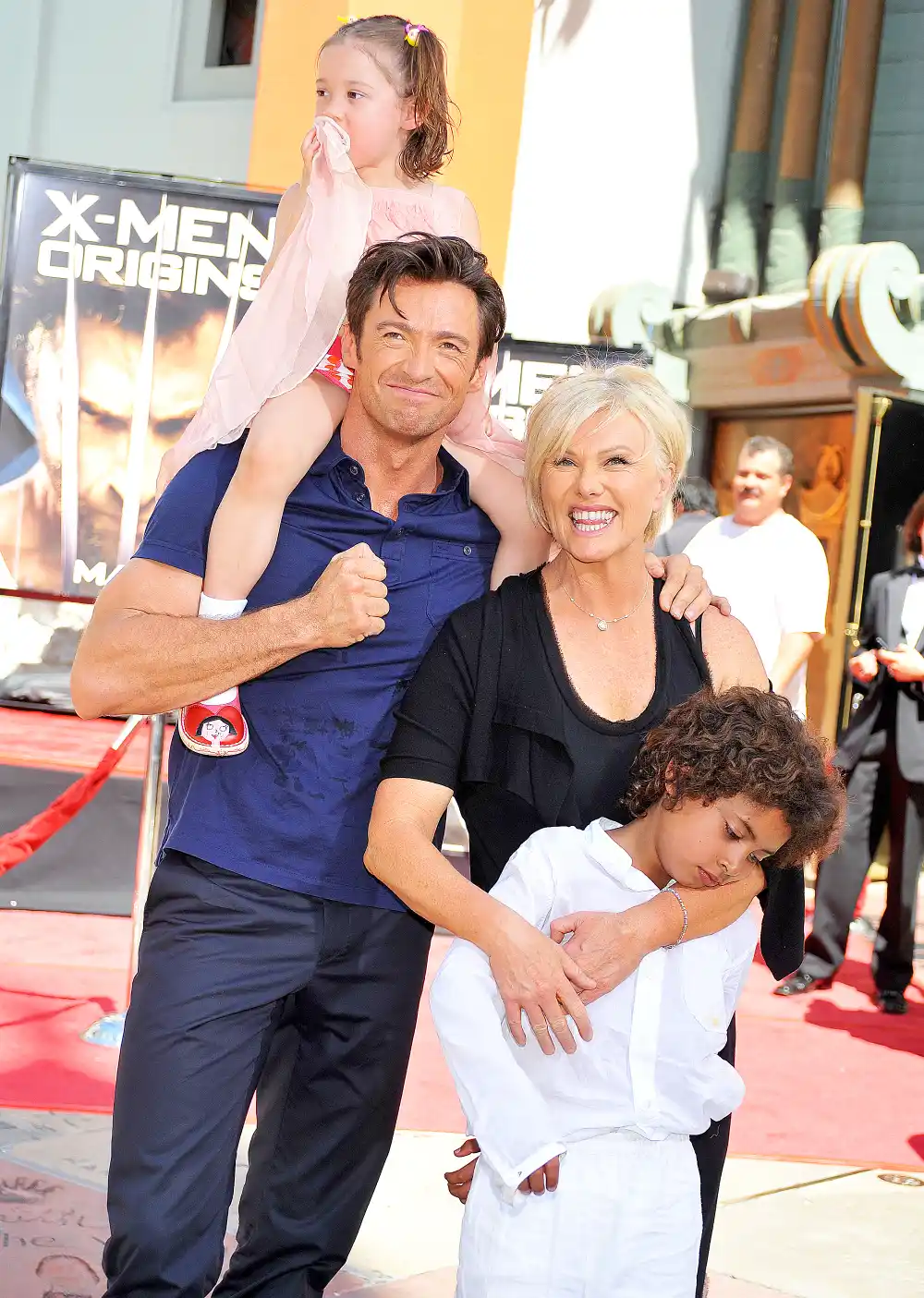 Hugh Jackman, Deborra-Lee Furness, Ava and Oscar