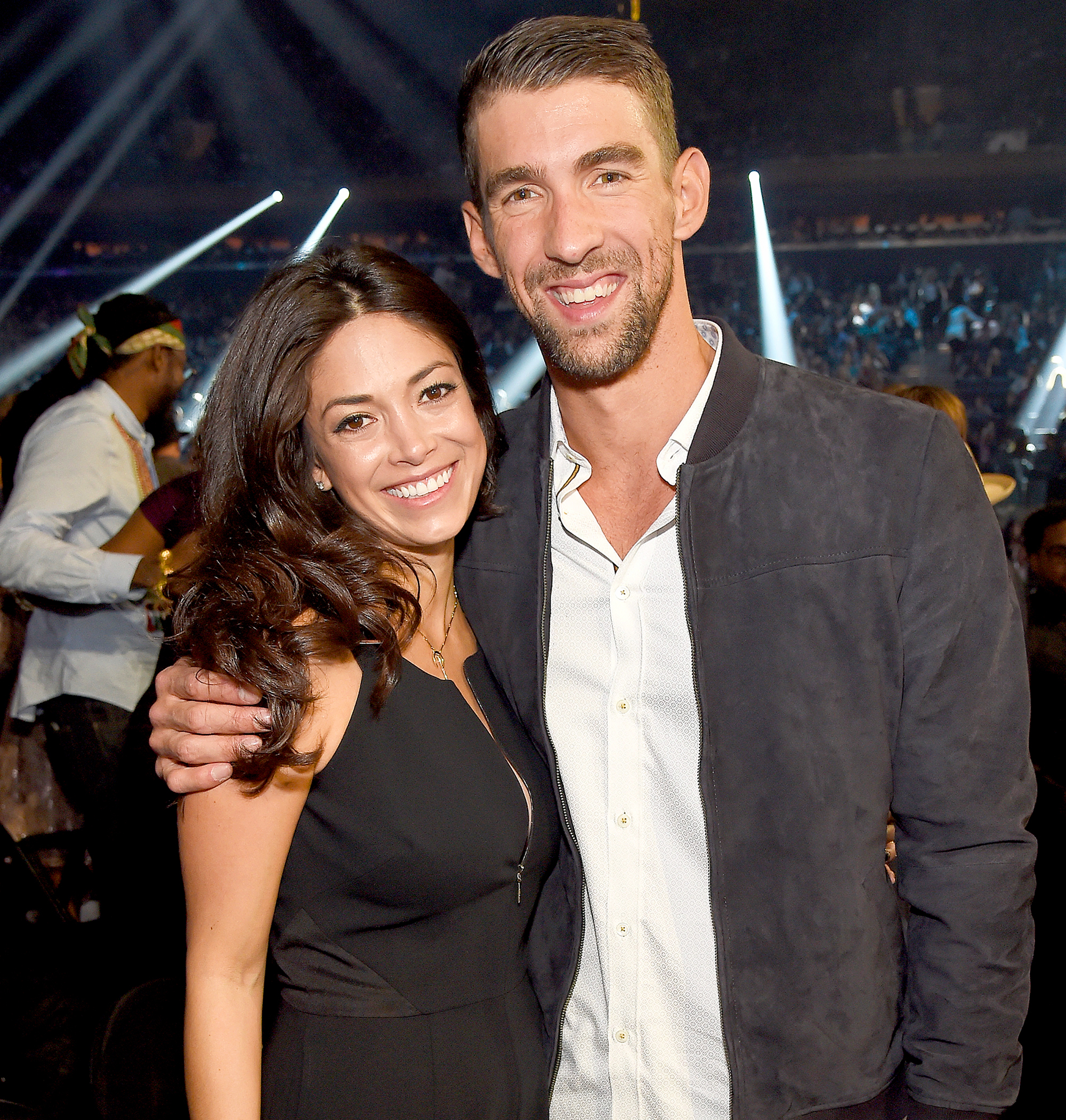 Michael Phelps and Nicole Johnson