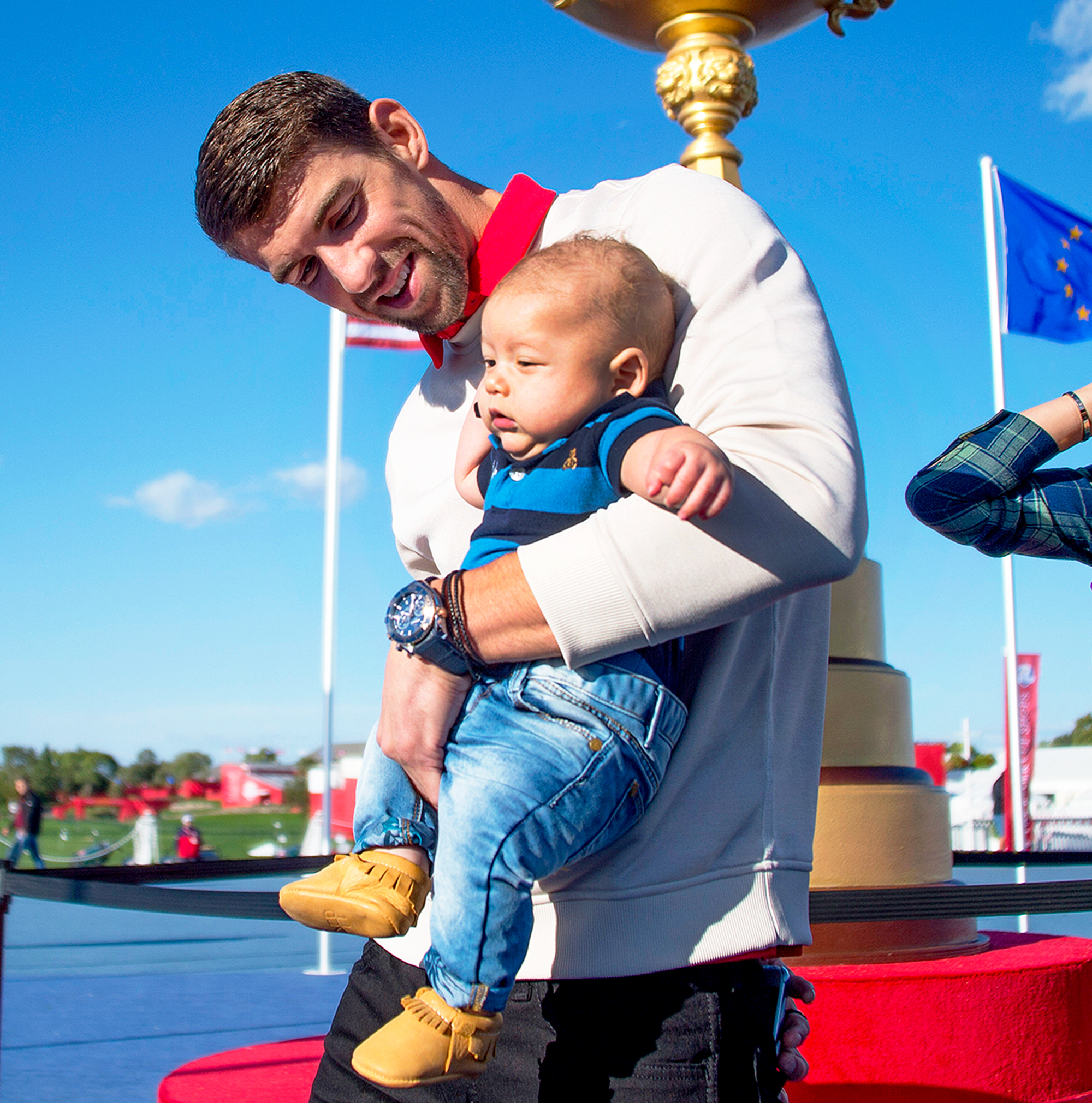 Michael Phelps and Boomer