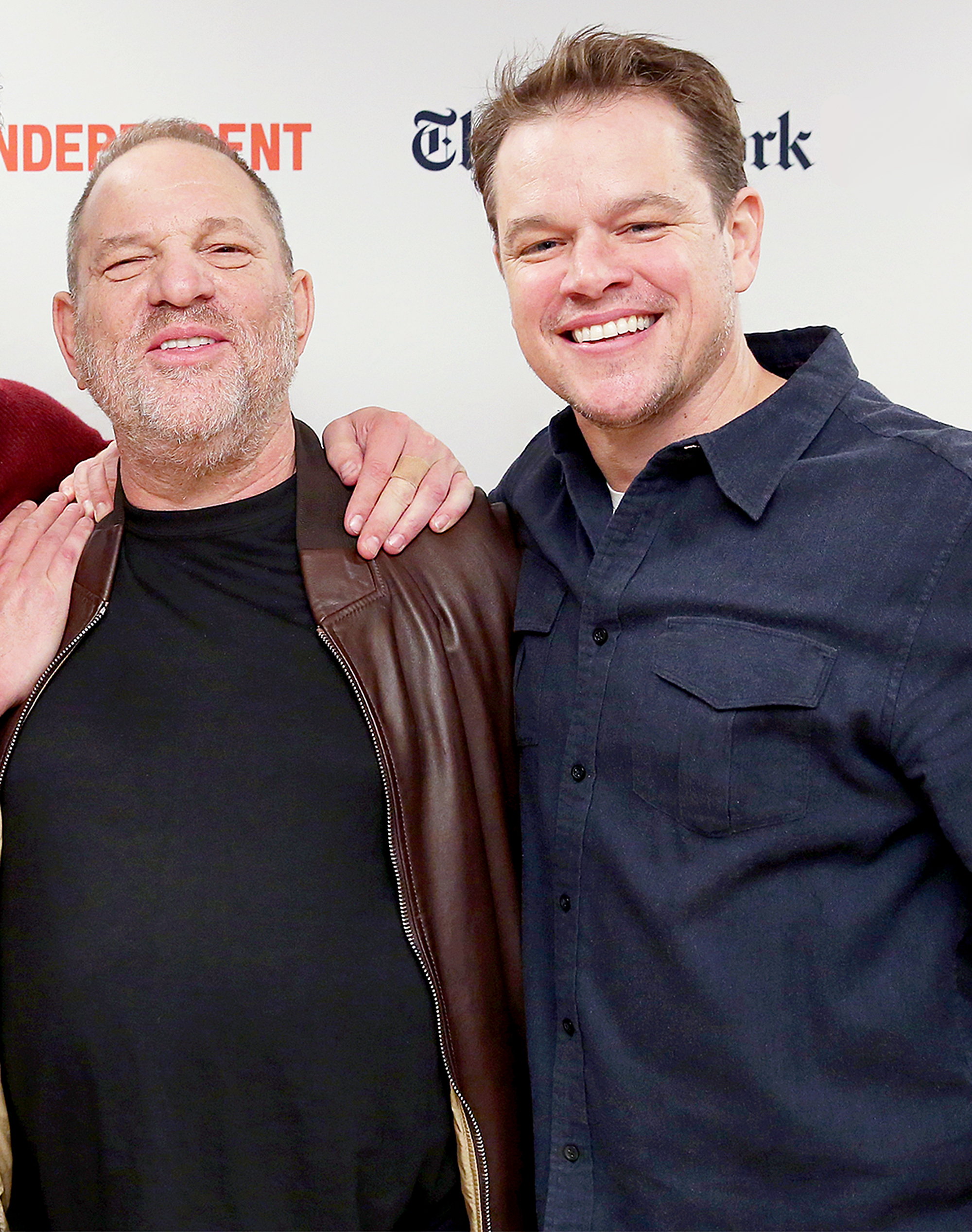 Harvey Weinstein and Matt Damon