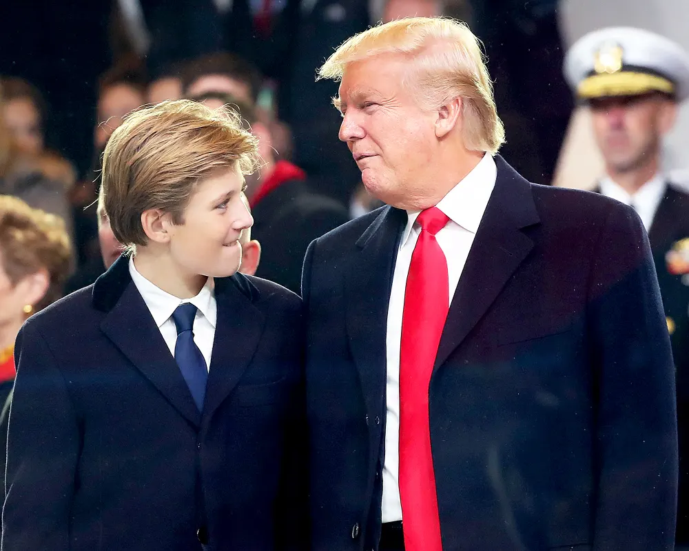 Barron Trump and Donald Trump