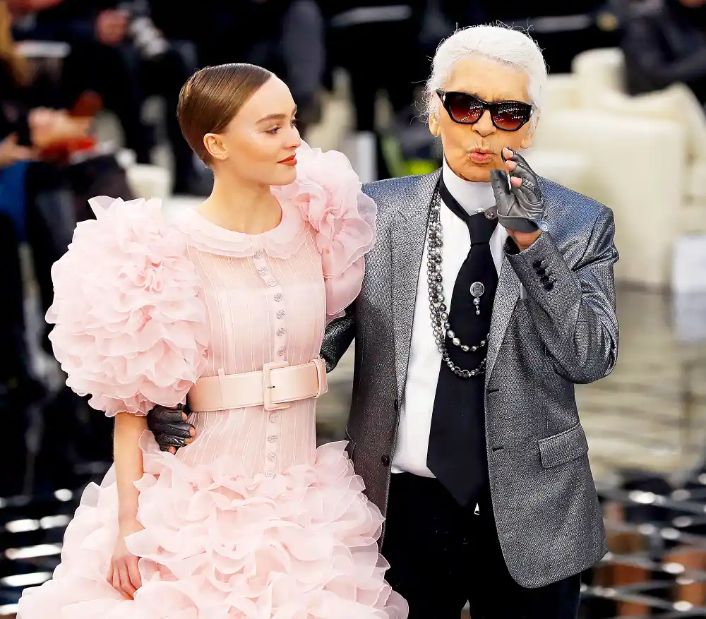 Lily-Rose Depp and Karl Lagerfeld