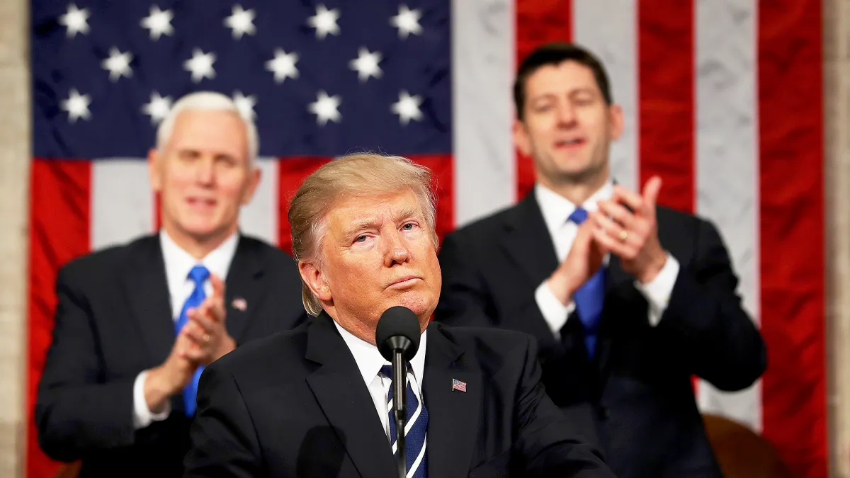 Mike Pence, Donald Trump and Paul Ryan