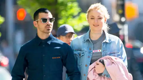 Joe Jonas and Sophie Turner seen in the East Village in New York City on May 3, 2017.