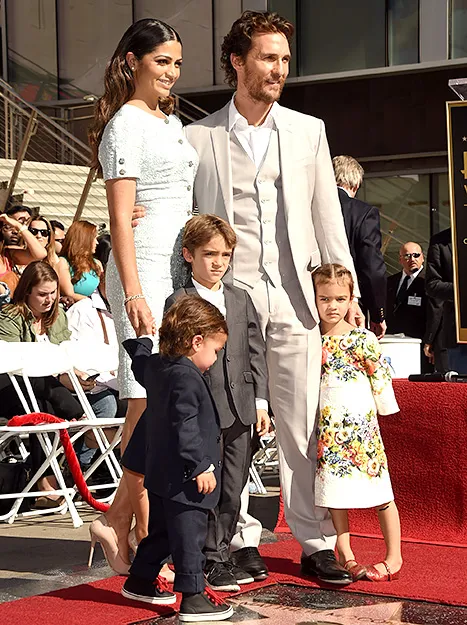 Matthew McConaughey and family - Walk of Fame