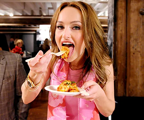 Giada de Laurentiis eating