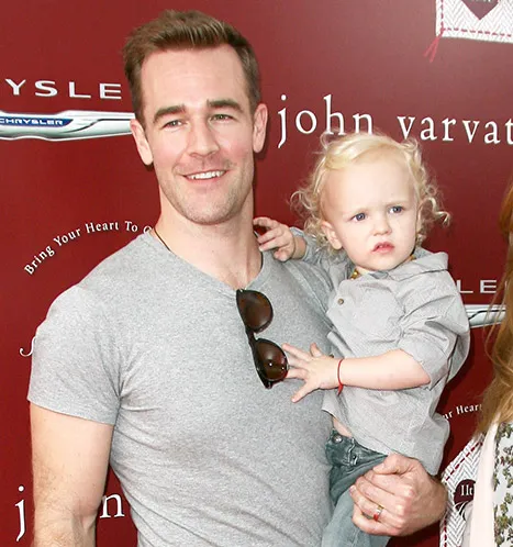 James Van Der Beek and his son