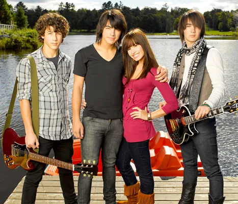 Nick Jonas, Joe Jonas, Demi Lovato and Kevin Jonas in Camp Rock