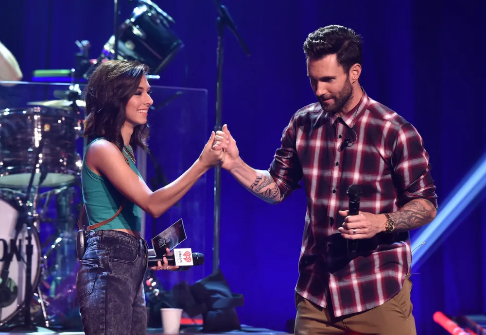 Adam Levine with Christina Grimmie