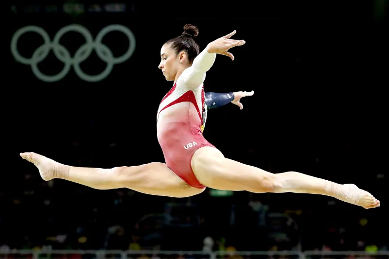 Alexandra Raisman of the United States competes on the balance beam during the Artistic Gymnastics Women's Team Final on Day 4 of the Rio 2016 Olympic Games at the Rio Olympic Arena on August 9, 2016 in Rio de Janeiro, Brazil.