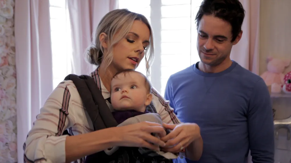 Ali Fedotowsky and fianc&eacute; Kevin Manno with baby Molly