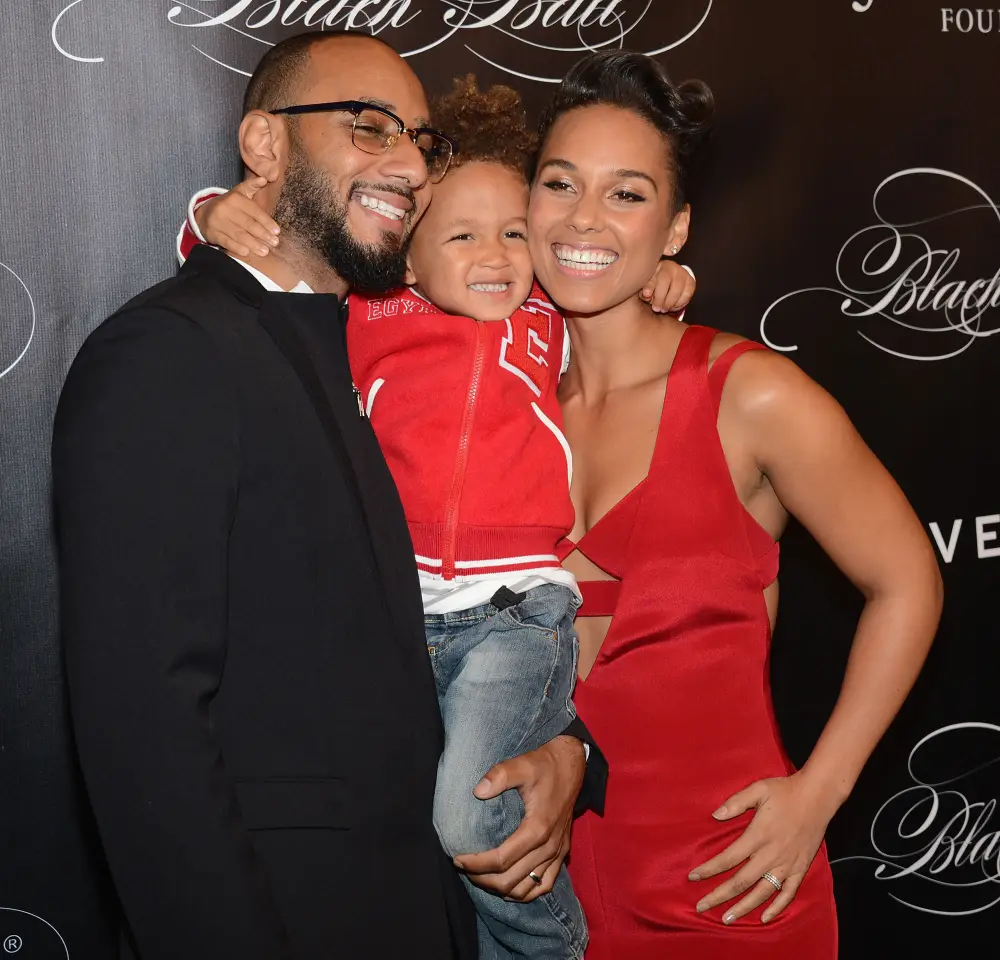 Swizz Beatz and Alicia Keys with son Egypt Daoud Dean attend Keep A Child Alive's 10th Annual Black Ball at Hammerstein Ballroom on November 7, 2013 in New York City