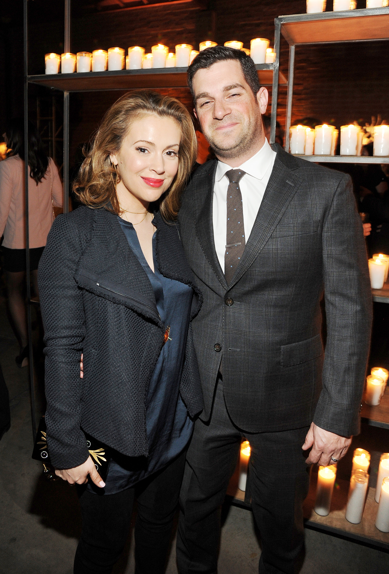 Alyssa Milano and Dave Bugliari
