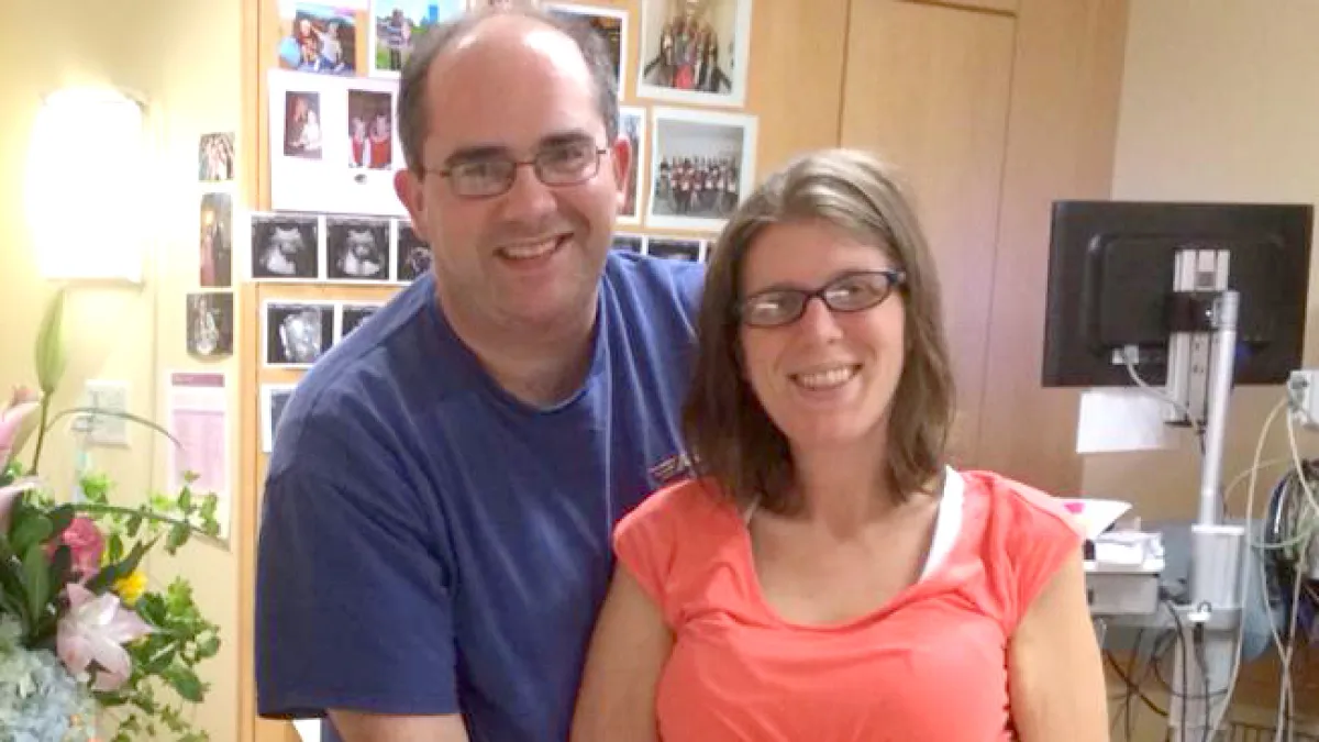 Amanda Bernier and her husband