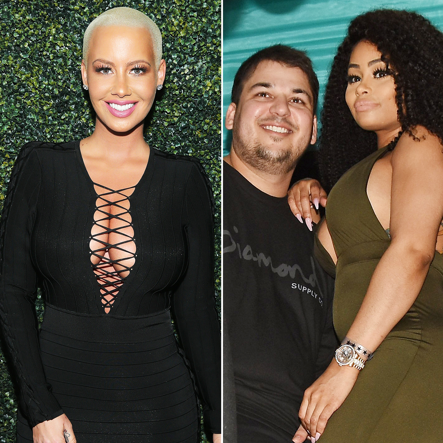 Amber Rose, Rob Kardashian and Blac Chyna