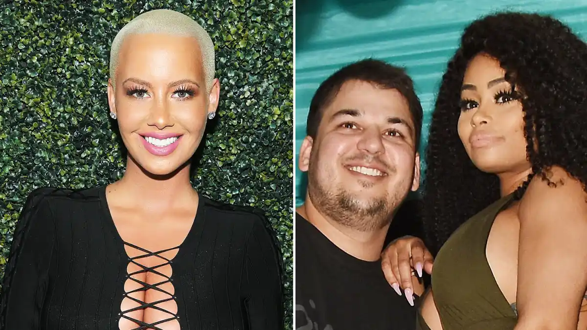 Amber Rose, Rob Kardashian and Blac Chyna