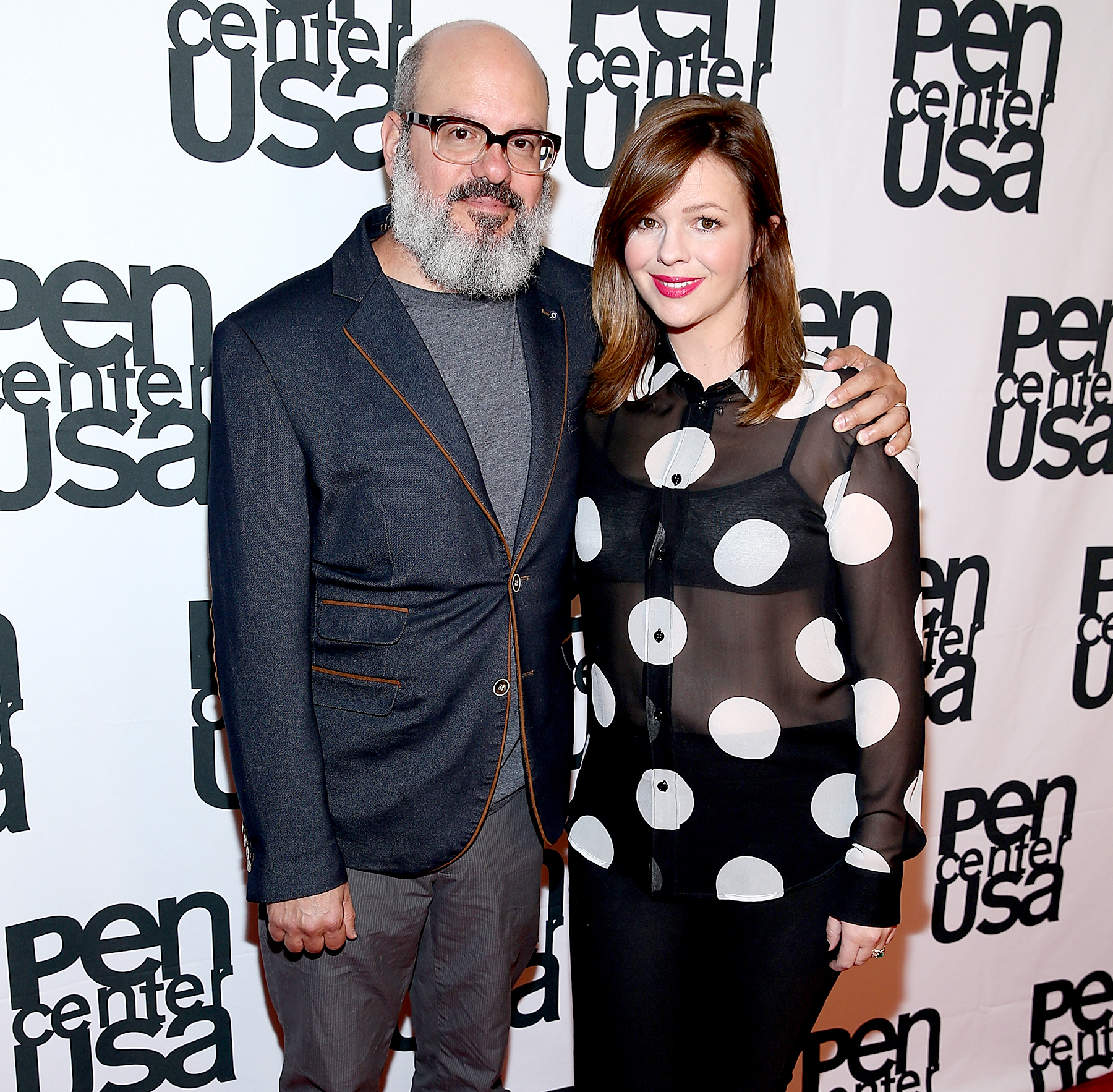 David Cross and Amber Tamblyn attend PEN Center USA's 26th Annual Literary Awards Festival honoring Isabel Allende at the Beverly Wilshire Four Seasons Hotel on September 28, 2016 in Beverly Hills, California.