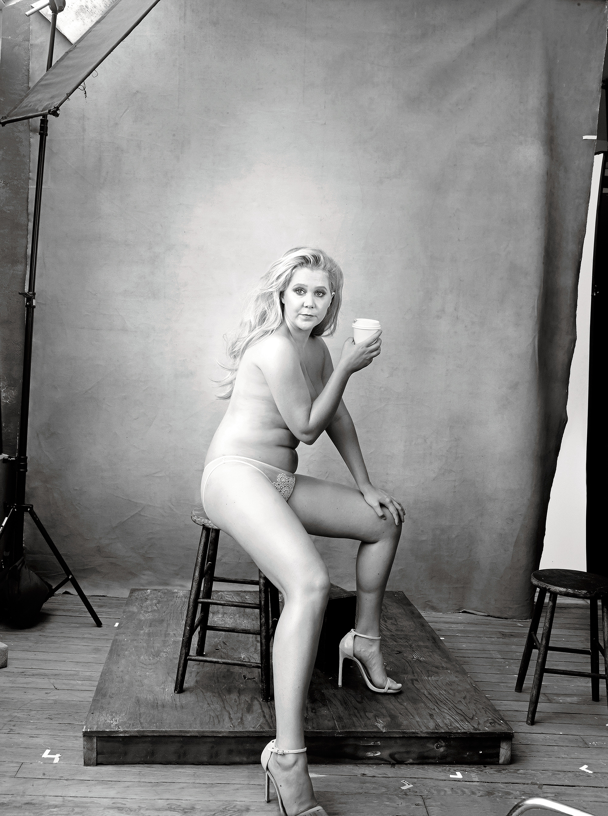 Amy Schumer Poses Topless for Pirelli 2016 Calendar