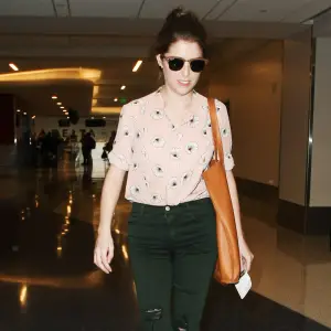 Anna Kendrick is seen at LAX on March 12, 2016 in Los Angeles, California.