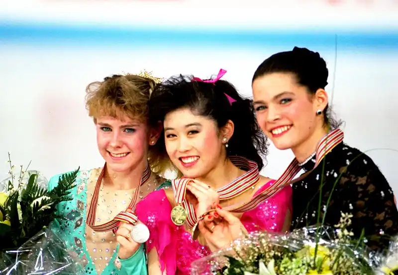 Tonya Harding, Kristi Yamaguchi and Nancy Kerrigan
