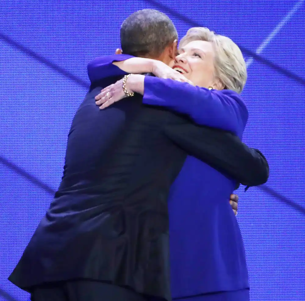 President Barack Obama and Hillary Clinton
