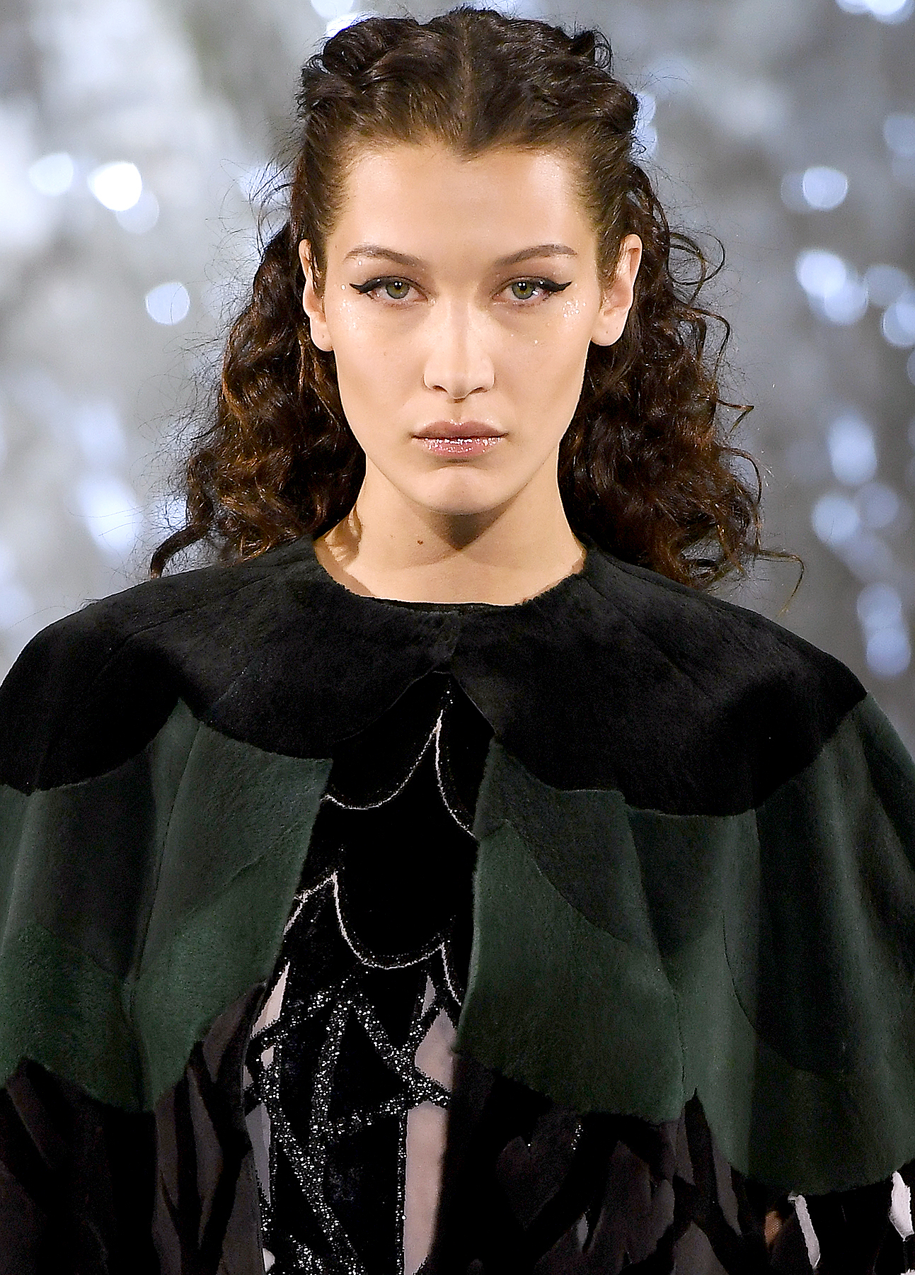 Bella Hadid walks the runway at Fendi Roma 90 Years Anniversary fashion show at Fontana di Trevi on July 7, 2016 in Rome, Italy.